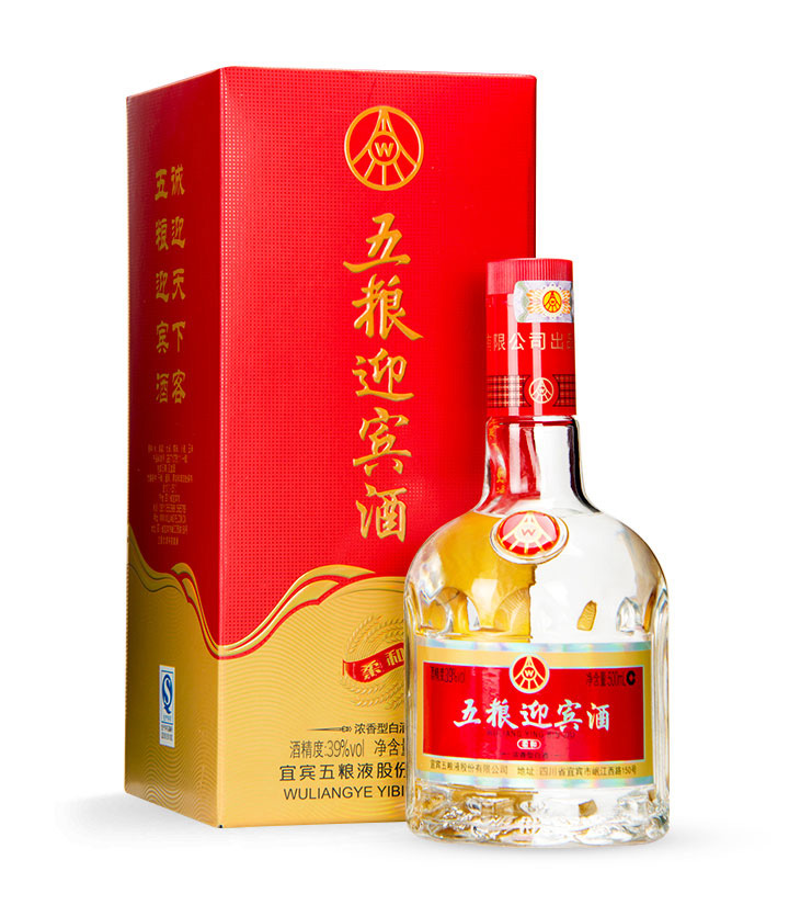39°五粮液五粮迎宾酒柔和500ml 瓶