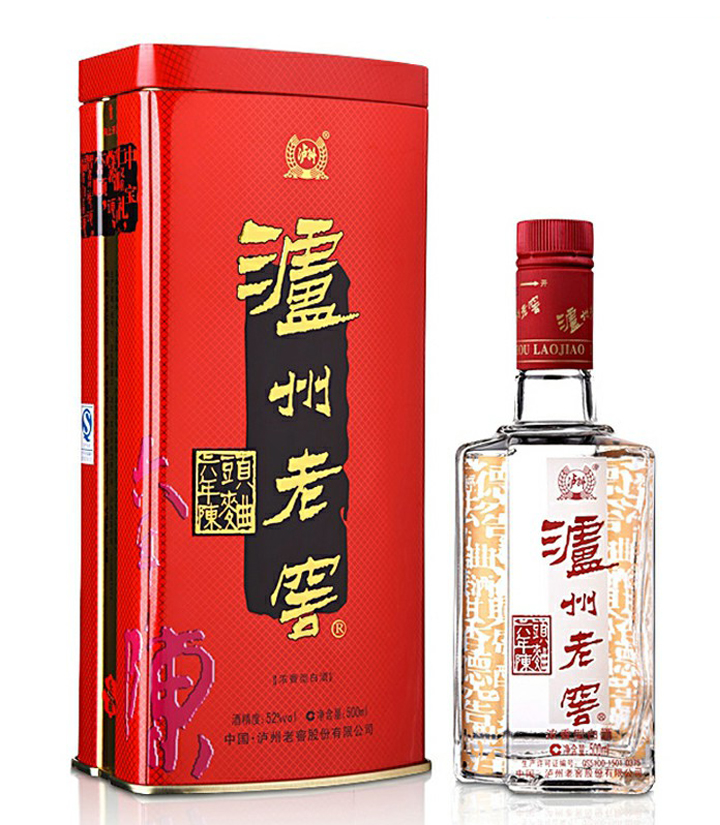 52°泸州老窖六年陈头曲铁盒装500ml 瓶
