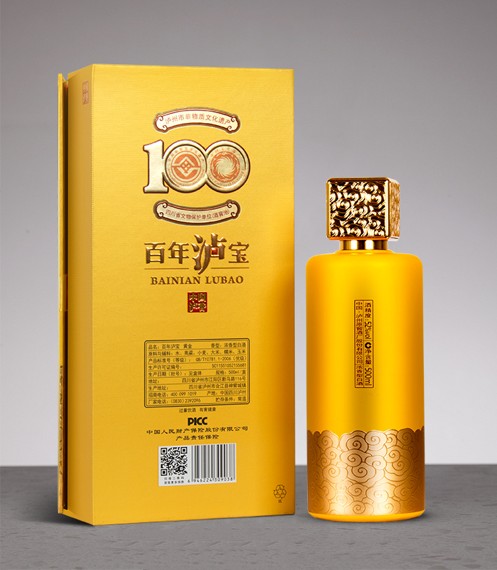 52°百年泸宝黄金500ml 件