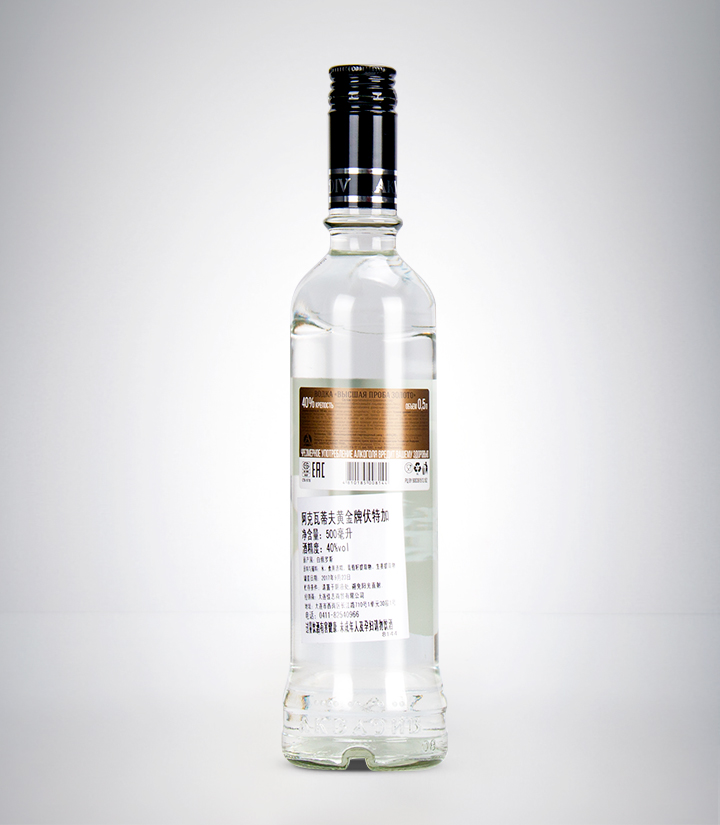 白俄罗斯阿克瓦蒂夫黄金牌伏特加500ml