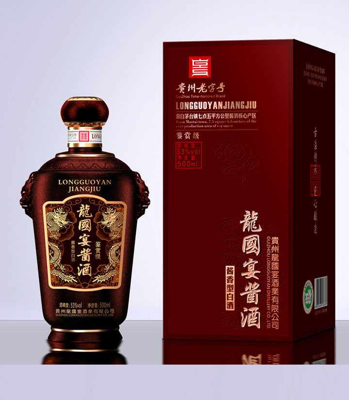 53°茅台镇龙国宴酱酒鉴赏级500ml 件