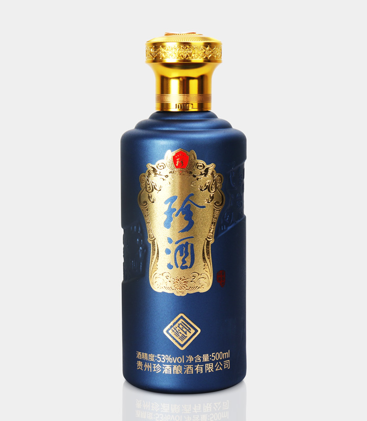 53°珍酒蓝印500ml 件