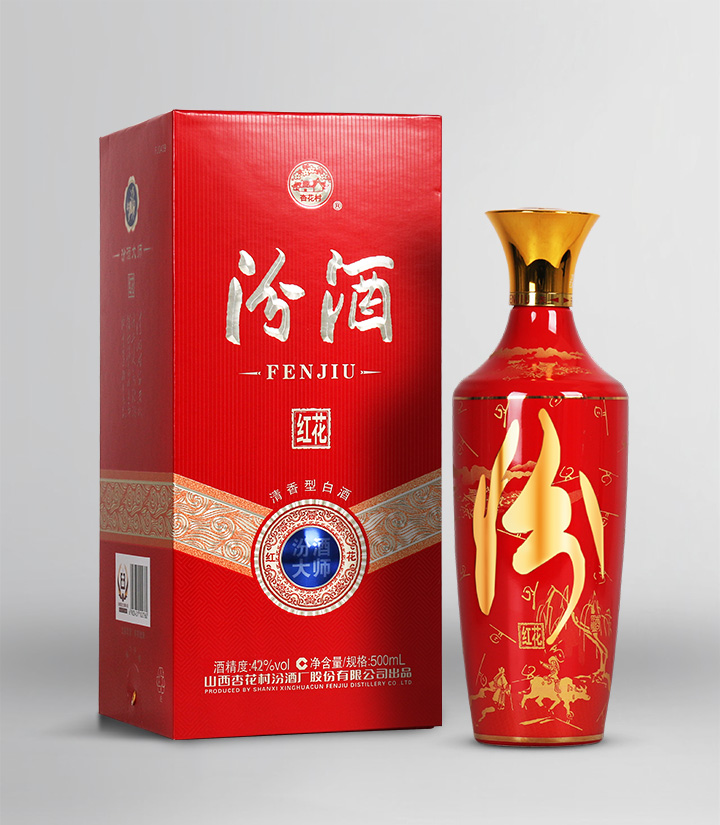 42°汾酒大师红花500ml 瓶