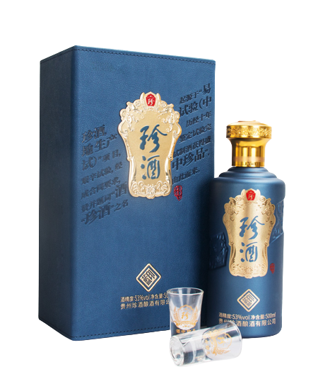 53°珍酒蓝印500ml 件