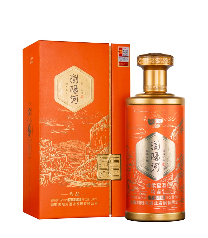 52°浏阳河绵柔窖酒均品500ml	 件