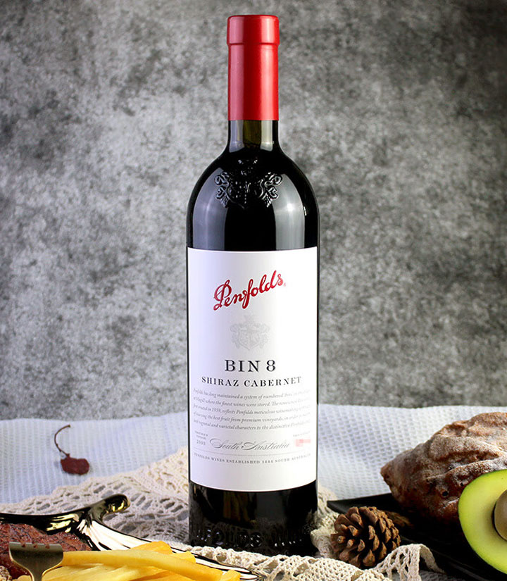 14.5°澳洲奔富BIN8设拉子赤霞珠红葡萄酒750ml 件